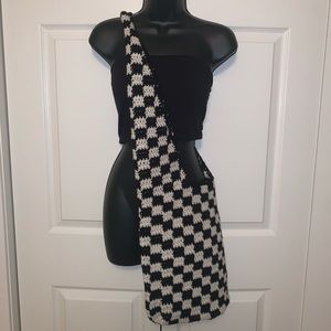 Checkered Crocheted Purse